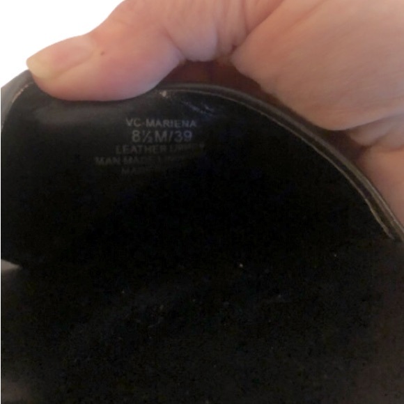 Vince Camuto Marieno black wide ankle strap leather espadrilles SZ 8.5 - Picture 11 of 11